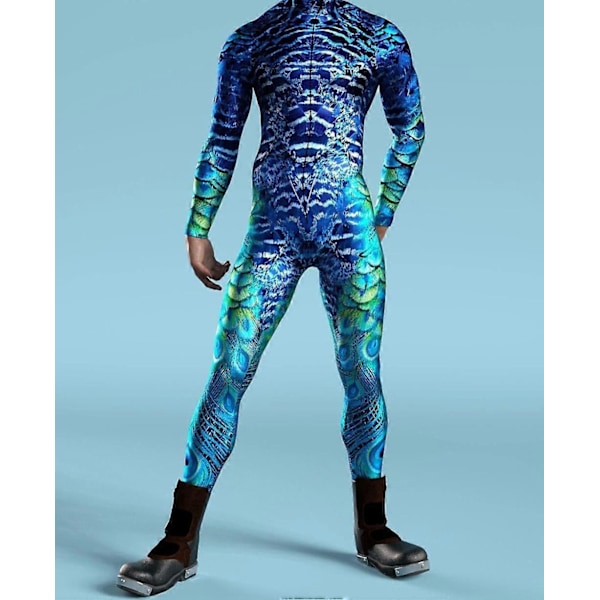 Robot Kostume Mænd, Alien Kostume Mænd, Festival Kostumer til Mænd, Rave Kostume Mænd, Festival Bodysuit-WELLNGS VV037 Adult 3XL