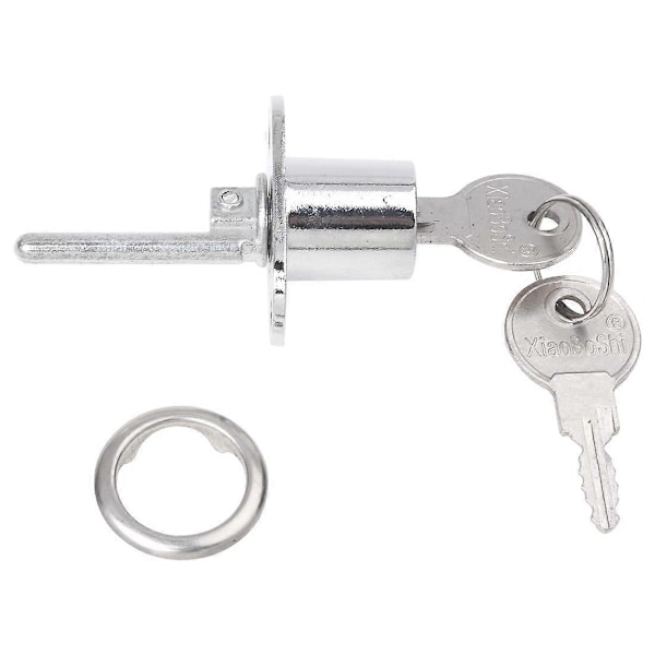 19mm Cylinderhuvud Diameter Silverfärgad Metall Lådplungerlås med 2 Nycklar-WELLNGS