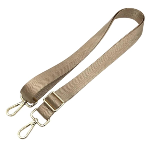 Färgglad Väska Axelrem med Karbinhake Justerbar Breddad Enkel Axel Crossbody Meddelande-WELLNGS NougatBrown