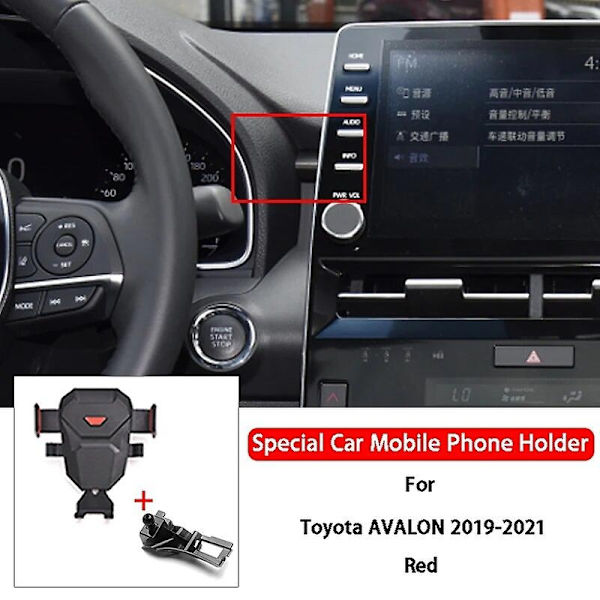 Mobiltelefonhållare för Toyota Land Cruiser Fj Avalon Reiz 4runner Harrier Venza - WELLNGS Red-09