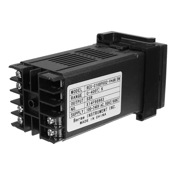 Digital LCD PID REX-C100 Temperaturregulator Kit + K Termoelement + Max 40A SSR-WELLNGS