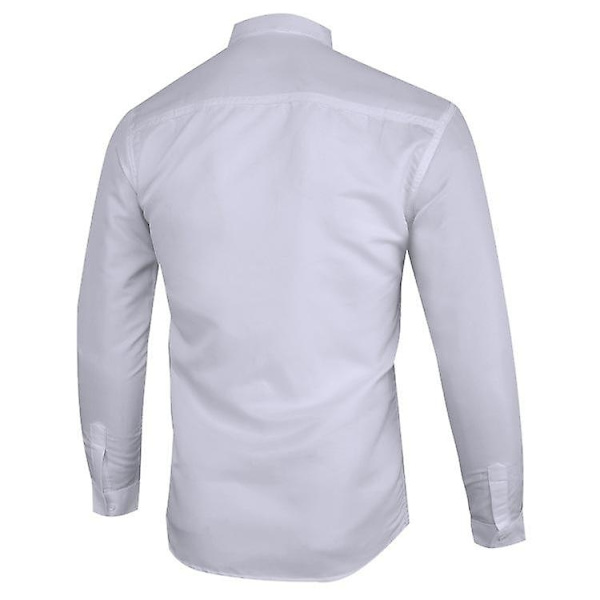Menn's Regular Fit Langarmet Oxford Skjorte - WELLNGS White L