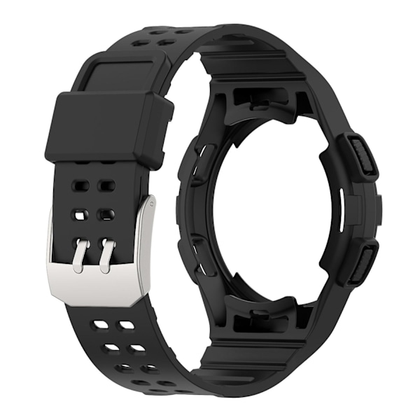 Til Samsung Galaxy Watch4 Classic 46mm Rem Justerbar Rem med Integreret Etui - WELLNGS Black Style C Samsung Galaxy Watch4