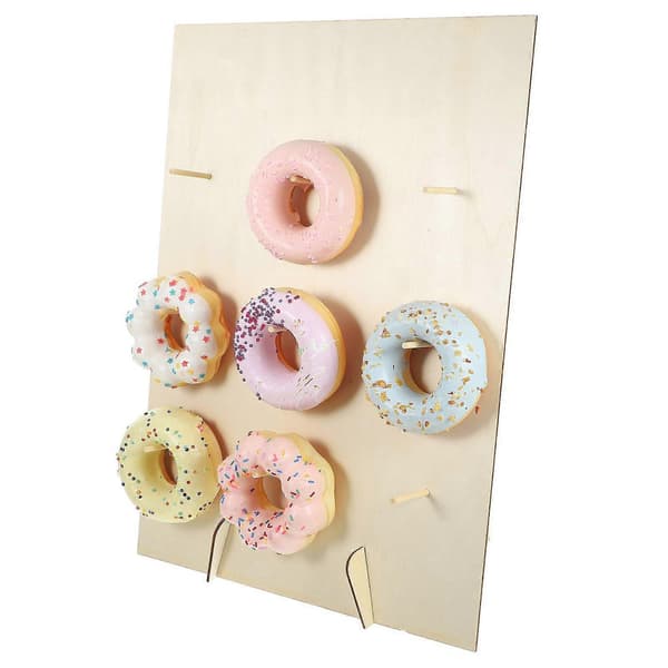 Donut Display Stand Træ Donuts Display Board Desktop Blank Donuts Display Rack-WELLNGS