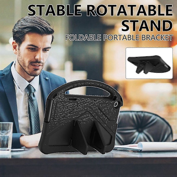 For Lenovo Tab M10 (3. generasjon) Nettbrettdeksel Barn Eva Robust Støtsikkert Nettbrettdeksel Konvertibelt H-WELLNGS Black
