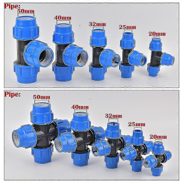 20/25/32/40/50mm PVC PE Rör Kran Vattenfördelare Plastventil Anslutning Trädgård Jordbruk Bevattning Vattenrör Slangfog Tillbehör-WELLNGS End connector 20mm