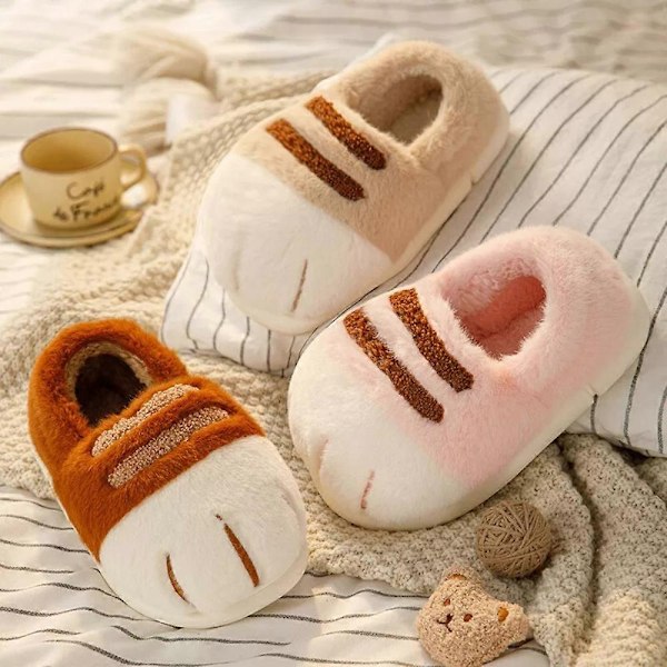 Vinter Søte Katt Pote Designer Hjem Dame Fuzzy Topplapper Gulv Stille Soverom Par Varme Plysj Sko Innendørs Fluffy Topplapper - WELLNGS pink 36-37
