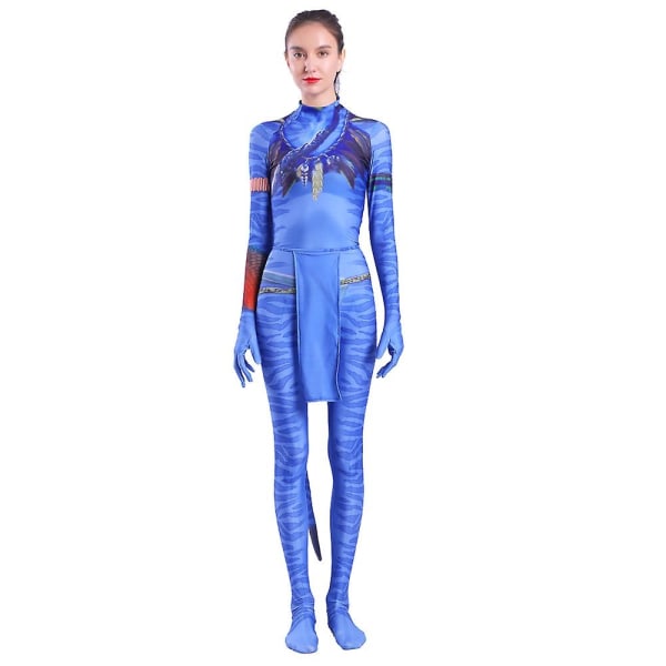 Avatar Cosplay Kostume Halloween Børne Voksen Kostume Jumpsuit Dame Børn (M-120) Kvinder-WELLNGS Women Adult (XL-180)