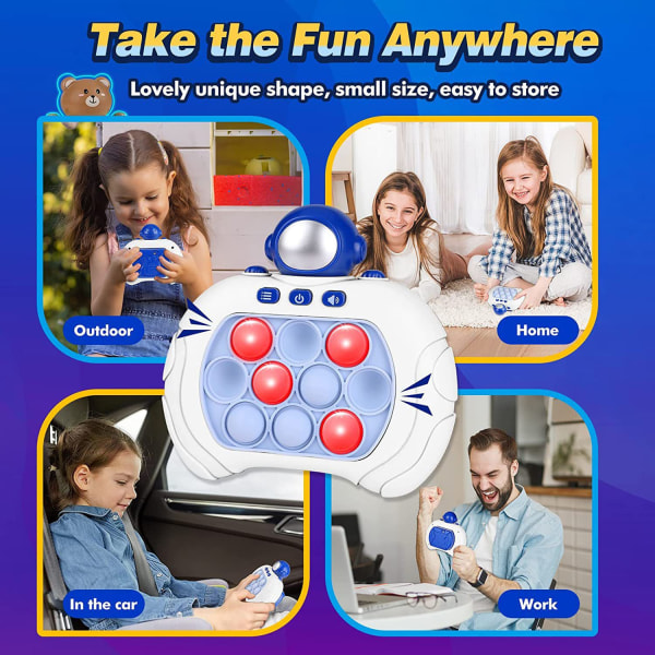 Taskupeli lapsille Push Bubble Game Machine valolla ja äänellä Kannettava Quick Press Bubble Game Lelu