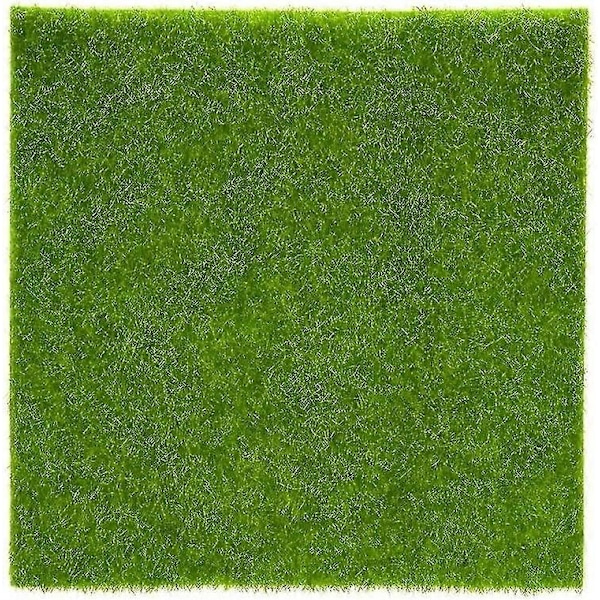 4-paketti Tekokasvi Nurmikko Nukkekoti Miniatyyri Koristeet 15 x 15 cm (Vihreä) - WELLNGS 30CM*30CM