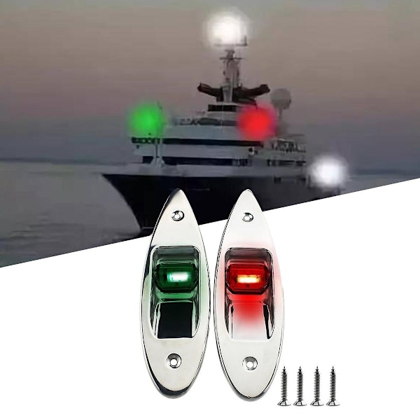 LED Tvåfärgade Signallampa Marin Universal Navigationslampor Navigationslampor Båtutrustning-WELLNGS