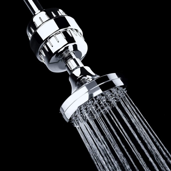 Stage duschfilter för hårt vatten duschhuvudsfilter med 2 utbytbara patroner-WELLNGS