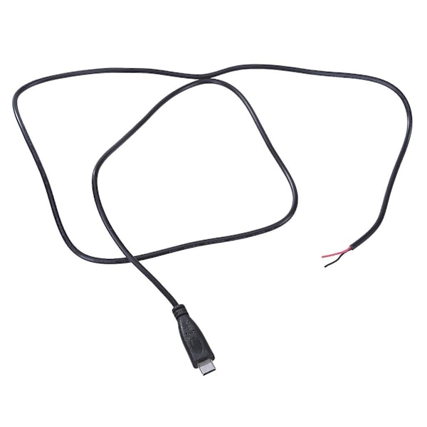 USB C Pigtail 2Pin strømkabel Bar ledning 22AWG Støtte 5V 3A lading-WELLNGS 2m Straight head