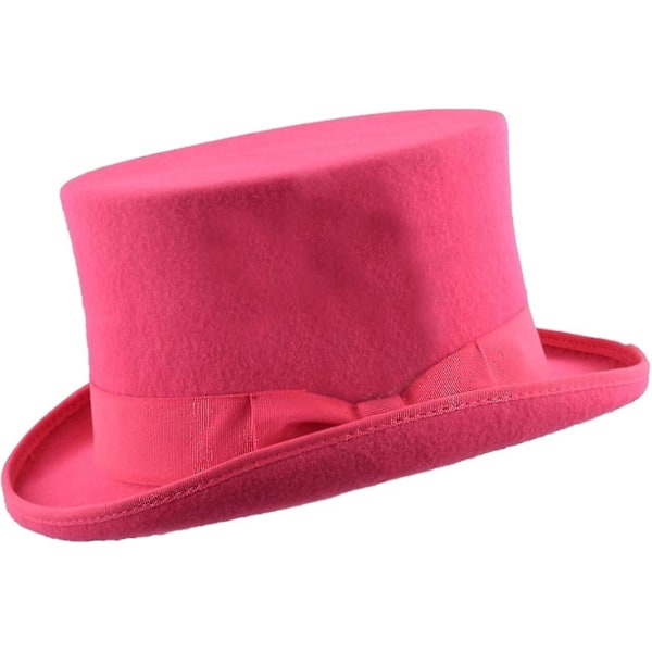Handgjord ulltopphatt med satin-foder - WELLNGS Pink M