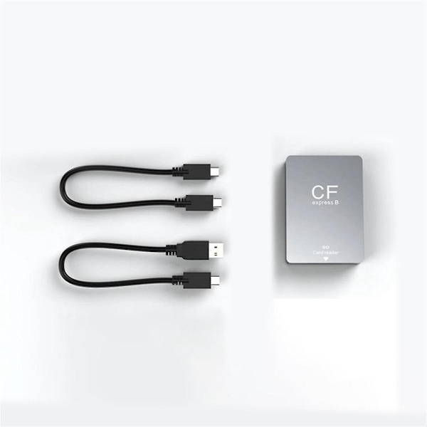 2 in 1 CFexpress Type B -muistikortinlukija CFexpress-lukija USB 3.2 10 Gbps kaksoispaikka /A-kaapelilla -WELLNGS