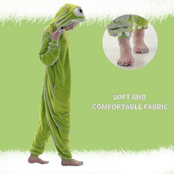 Fitted voksen én-delt pyjamas til mænd og kvinder, flanel rollespil dyre én-delt Halloween kostumer - WELLNGS Mike 105cm