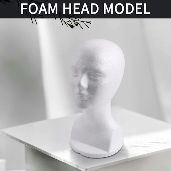 Styrofoam Mannequin Skumhode Briller Lue Parykk Display Stativ-WELLNGS