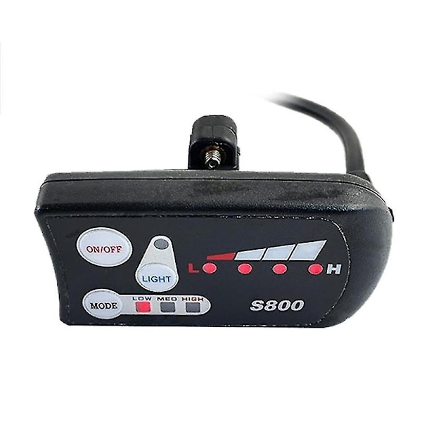 Elcykel 36v48v S800 LED LCD Instrument Kontrollpanel Display för Elcykelstyrenhet 5-polig Vattentät - WELLNGS
