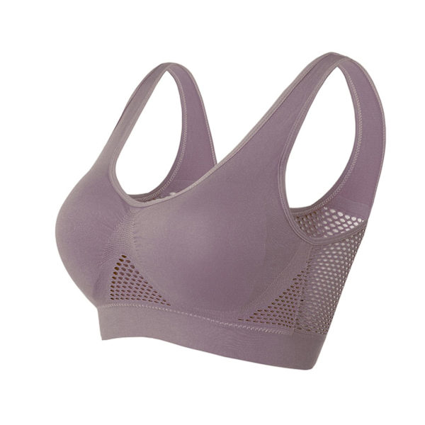 Ultra Breeze Air Lift BH, Andningsbar och sval BH för kvinnor, sömlös M-6XL, 100% ny - WELLNGS Dark Purple 5XL