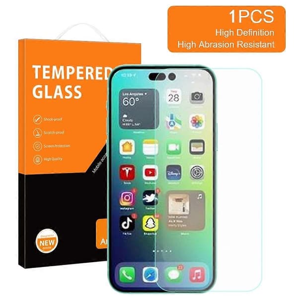 Härdat glas kompatibelt med iPhone 14 Pro-WELLNGS