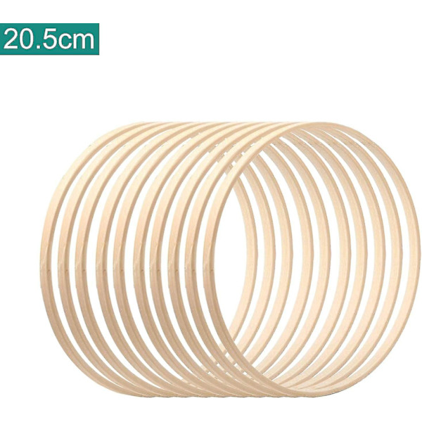 10/12 stk. bambus blomsterkrans, træ krans ring makram krans ringe, drømmefanger håndværk krans ringe til DIY bryllup krans-WELLNGS 12pcs 10cm