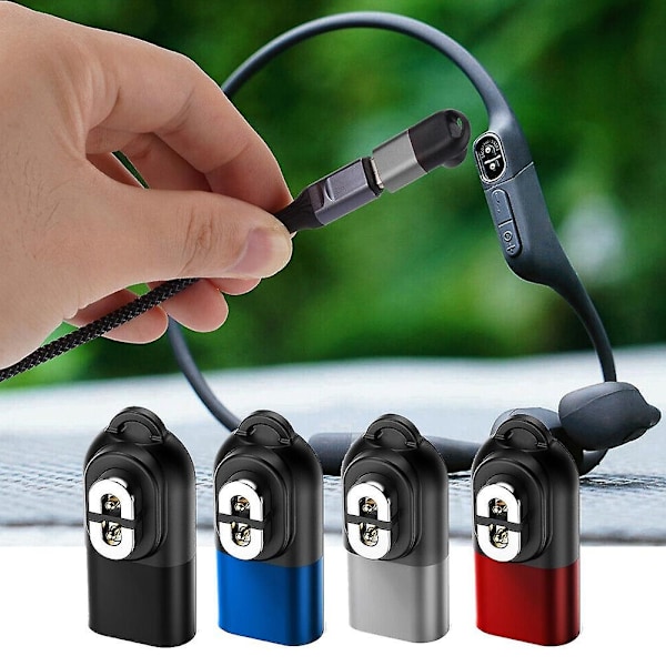 Magnetisk USB C-adapterlader Type C-ladeadapter for Shokz OpenRun Air-WELLNGS Blue