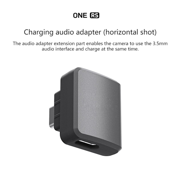 Passer for 360 ONE RS Mikrofonadapter Horisontal Versjon Sportskamera Tilbehør - WELLNGS