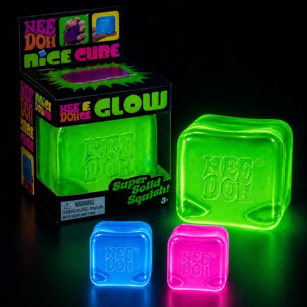NeeDoh Magic Cube - Erittäin puristettava aistilelu (valaiseva versio) 3pc（complete set）