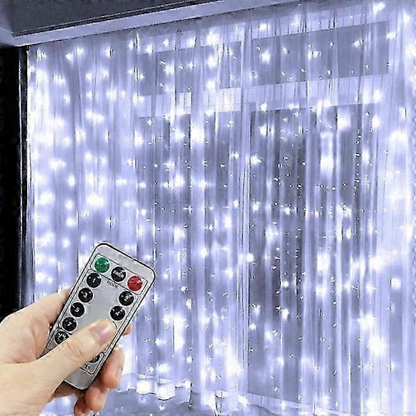 3M 4M 6M USB Gardin Guirlande LED Lys Julelys Juledekorationer Ferie Bryllupsdekorationer-WELLNGS White 4x3M