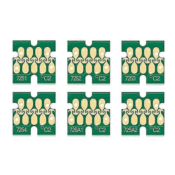 hög kvalitet 1 set T7251 T7252 T7253 T7254 T725a Kompatibelt bläckpatronchip Kompatibelt med Epson Surecolor F2000 F2100 Sc-f2000 Sc-f2100 -WELLNGS T7251-black