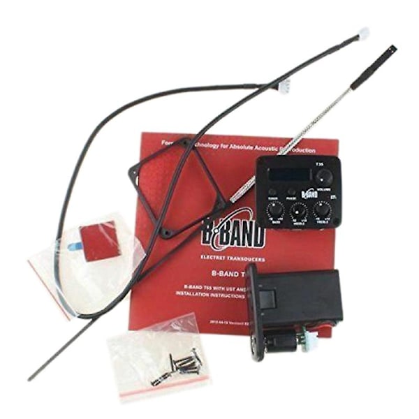 Akustisk gitarr pickup system kit General B Band T35 3-band Eq med tuner-WELLNGS