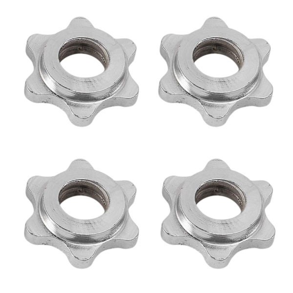 4Pcs 25mm Dumbbell Rod Nut, Collars for Plating Barbell Dumbbell Weight Lifting Accessories-WELLNGS