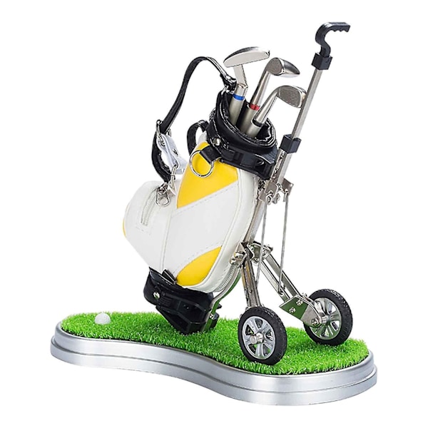 Golf Bag Pen Holder Kreativ Gave Kontor Dekoration Moderne Dekoration Kuglepen Xixi-WELLNGS Yellow