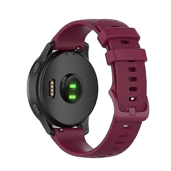 til Garmin Vivoactive 4 22mm Silikone Urrem - WELLNGS Wine Red