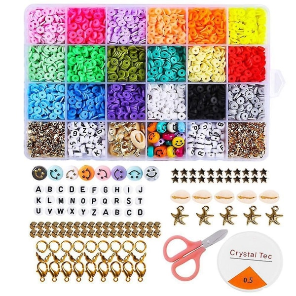 3600pcs/carton 6mm Clay Bracelet Beads For Jewelry Making Flat Round Polymer Clay Heishi Beads DIY-WELLNGS