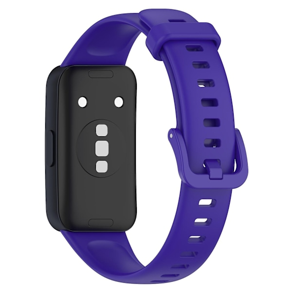 Yhteensopiva Huawei Band 8 silikonirannekkeen kanssa, vedenpitävä pehmeä kellon ranneke - WELLNGS Dark purple Type L Huawei Band 8