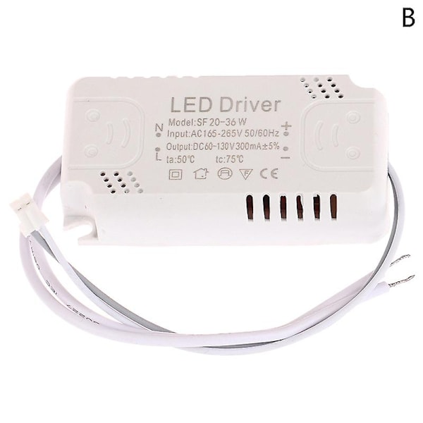 LED-driver 300mA-kort 8-24W 20-36W 30-50W 36-60W 50-70W 60-80W LED-strømlys - WELLNGS 20-36W