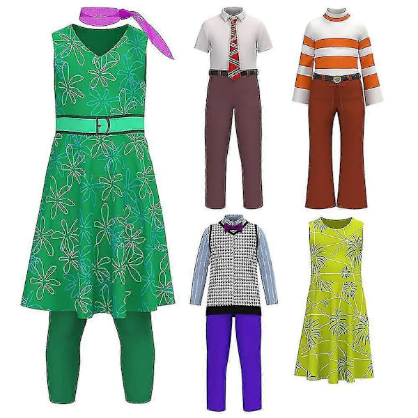 Inside Out 2 Lasten ja Aikuisten Halloween-Karnevaali Cosplay-Esitysasu Z-WELLNGS Joy XL