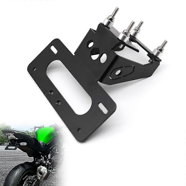 Passer til Kawasaki Z900 2017-2024 ZH2 2020-2024 Motorcykel bageste nummerplade ramme beslag hale pæn skærm eliminator-WELLNGS