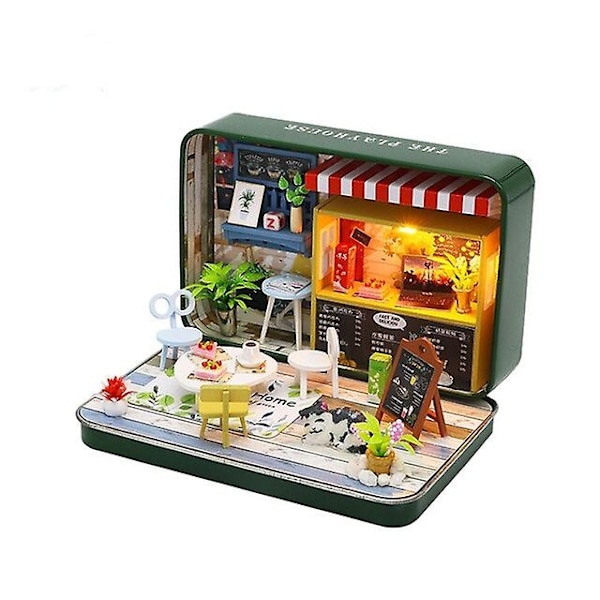 Box Theater Miniatyyri Nukkekoti Valmiiksi Valmistettu Pieni Tee-se-itse Nukkekotipaketti Huonekalukotelo lelut Lapsille Syntymäpäivälahjat-WELLNGS S933