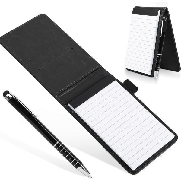 Multifunktions Pocket Planner A7 Pu Läder Notepad Notebook, Mini-WELLNGS
