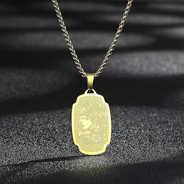 Pyhän Yrjänän riipuskaulakoru miehille ja naisille, soturi Pyhä Yrjänä ja lohikäärme Totem-riipus, kaulakoru, amuletti, koru - WELLNGS Medusa-G