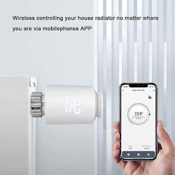 Tuya Zigbee termostater for radiatorer - Trådløs app-kontrollert varmetermostat - Temperaturregulator - Radiatortermostat - WELLNGS 1 PC and Gateway United States