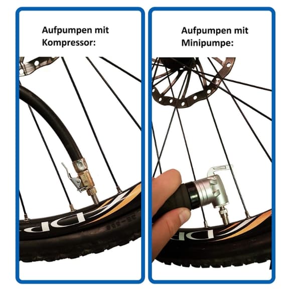 Cykelpumpeventiladapter/15-delt sæt