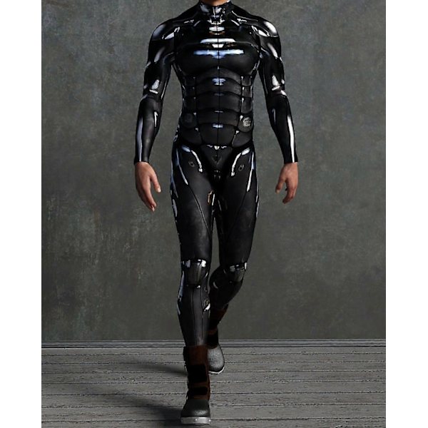 Robotdräkt för Män, Alien Dräkt för Män, Festivaldräkter för Män, Rave Dräkt för Män, Festival Body - WELLNGS VV038 Child M-130cm