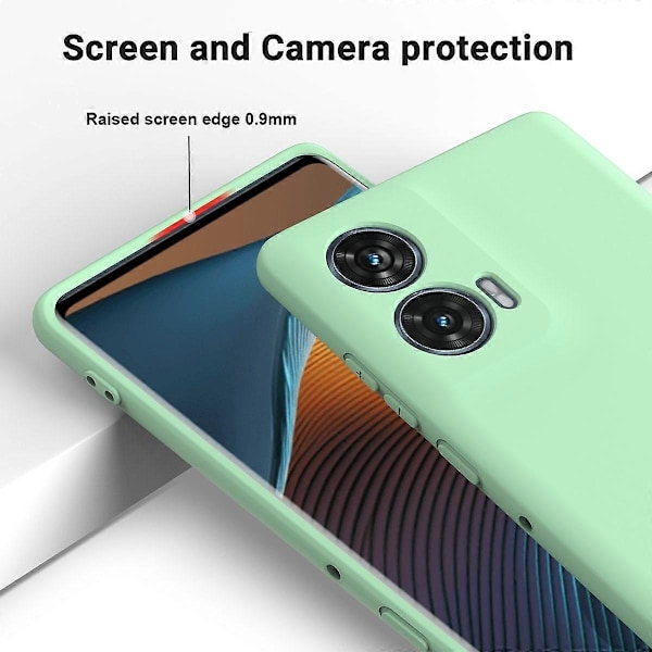 Flytande silikonfodral kompatibelt med Motorola Edge 50 Fusion-WELLNGS Green