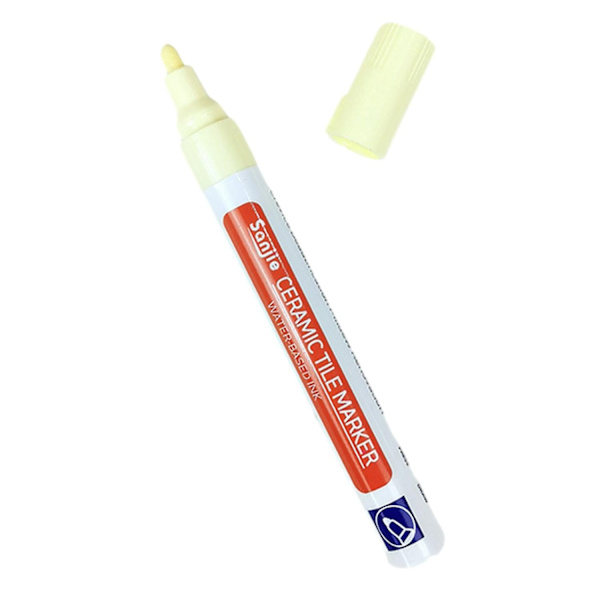 Vanntett Fugenfyllerpenn for Fliser Lettvekt Flisfyllingstilbehør for Restaurering av Flisvegg Fl-WELLNGS Rice Yellow 1pcs