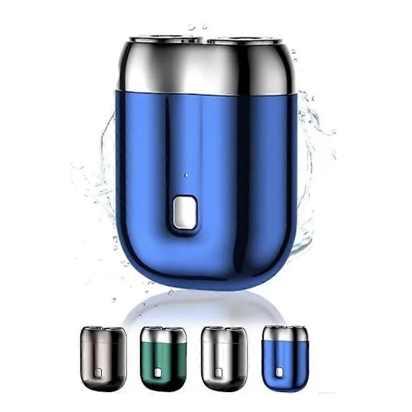 Uusi malli Mini Kaksipäinen Sähköparranajokone, Unisex Mini Kannettava Sähköparranajokone - WELLNGS Blue