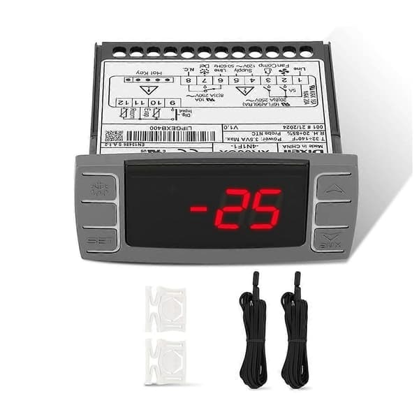 XR06CX-4N1F1 Temperaturkontrollere, Programmerbar Digital Termostat med Sensorprobe - WELLNGS