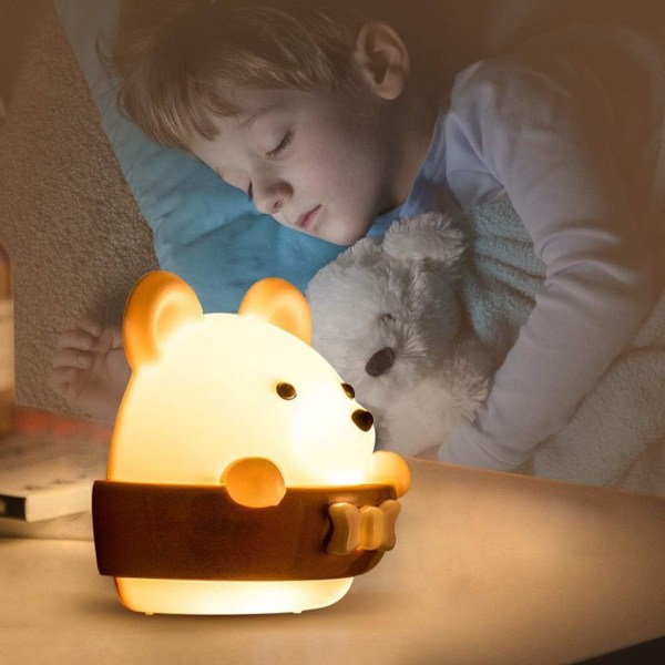 LED-nattlampa, nattlampa i sovrummet, portabel nattlampa för barn, portabel USB uppladdningsbar nattlampa för små baby -WELLNGS NO:1
